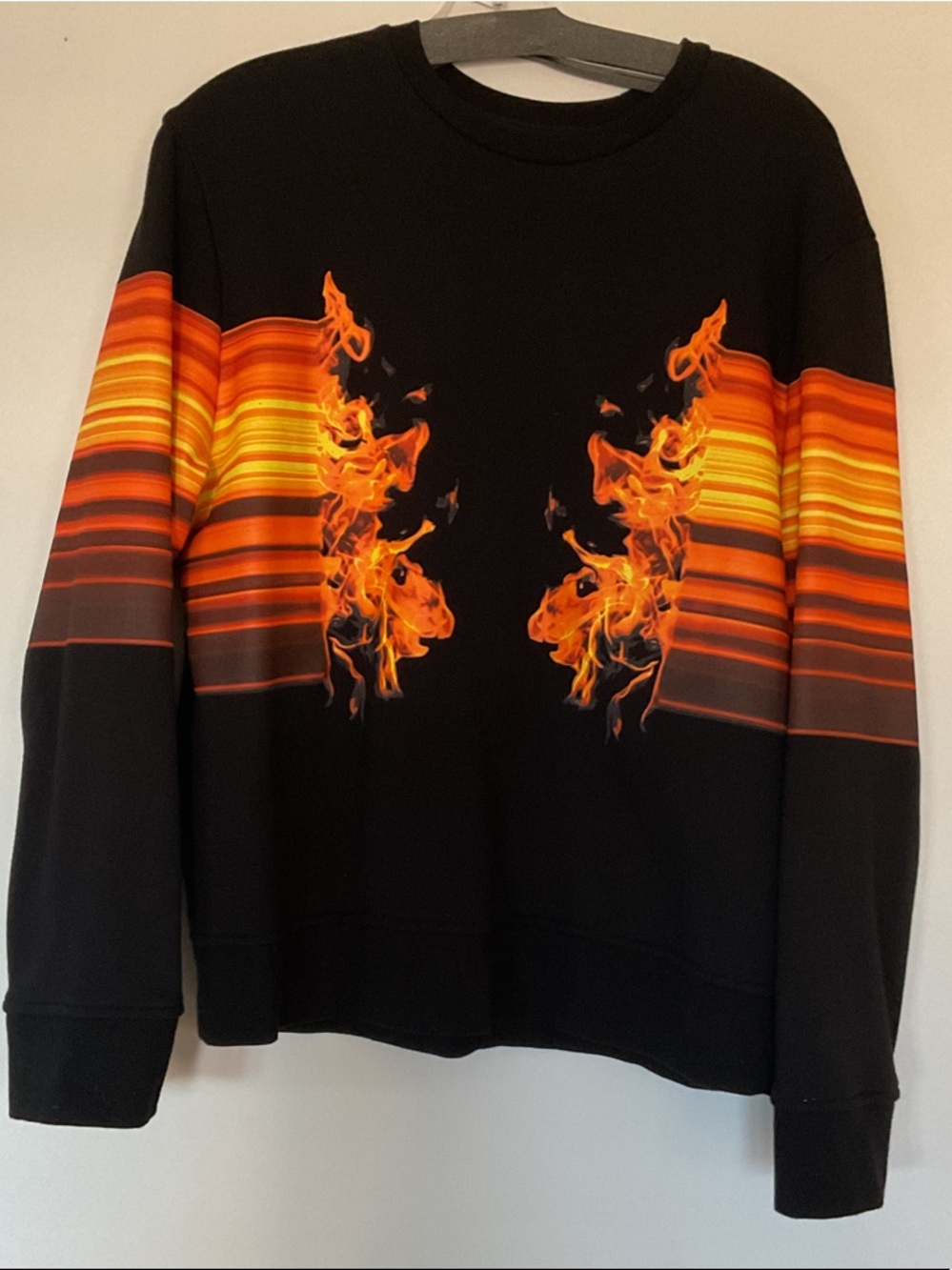 Neil Barrett Black Flame Crew Neck Sweate